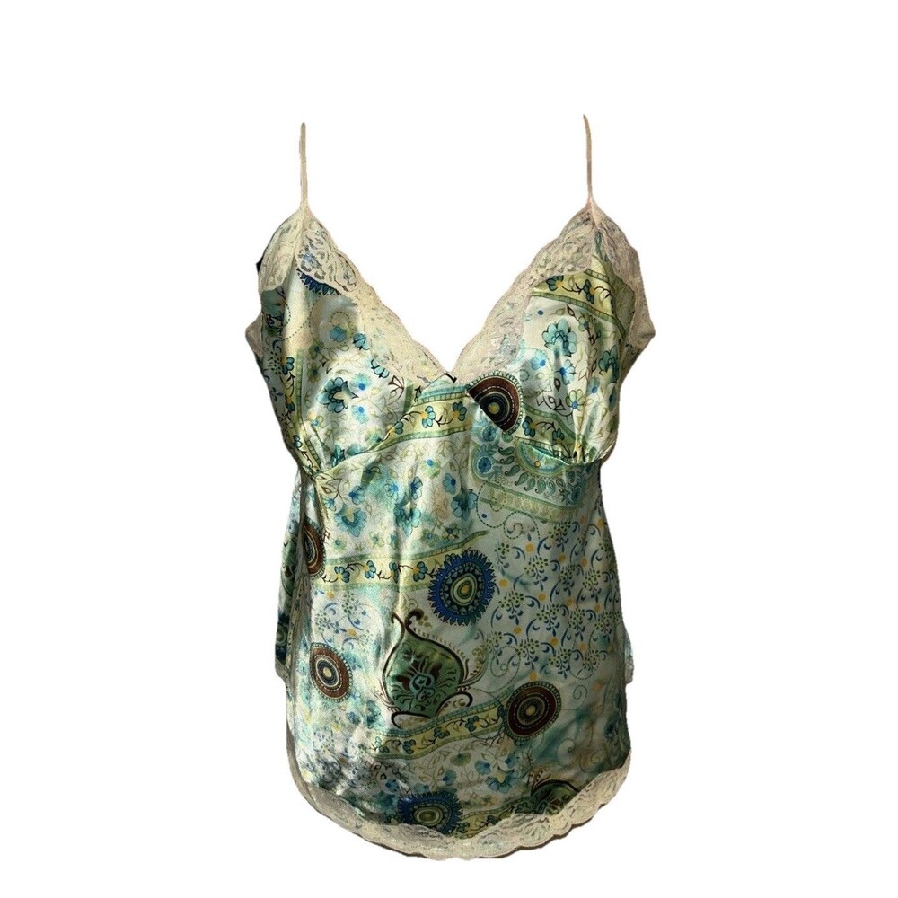 Xhilaration XL Camisole Y2K Vintage Fairycore Coquette Polyester Lace Trim Top